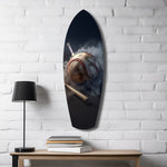 Vintage Baseball Bat Smoke Dramatic Glass Wall Art.