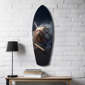 Vintage Baseball Bat Smoke Dramatic Glass Wall Art.