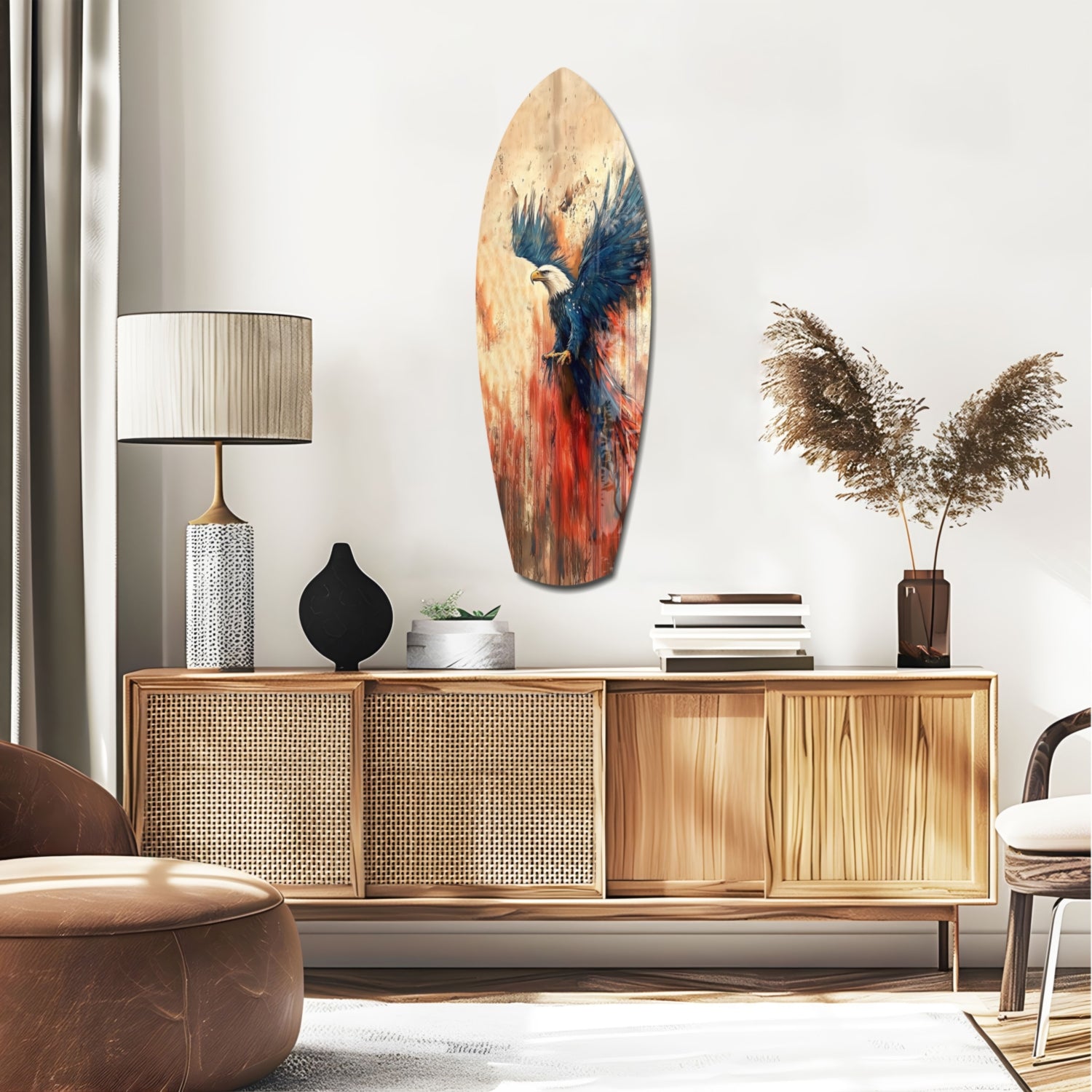 American Eagle Glass Wall Art.