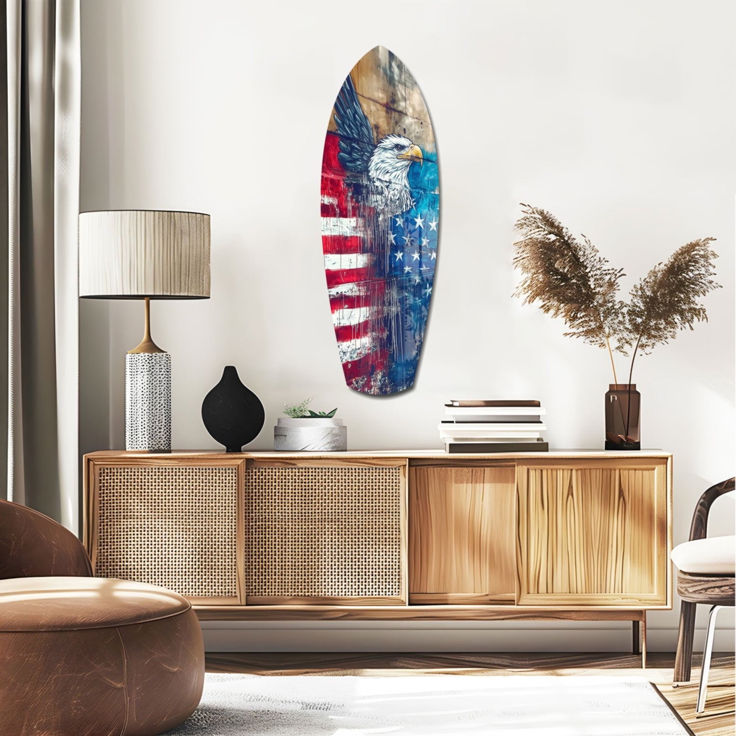 American Eagle Glass Wall Art.