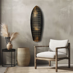 Golden Surf Reflection Glass Wall Art.