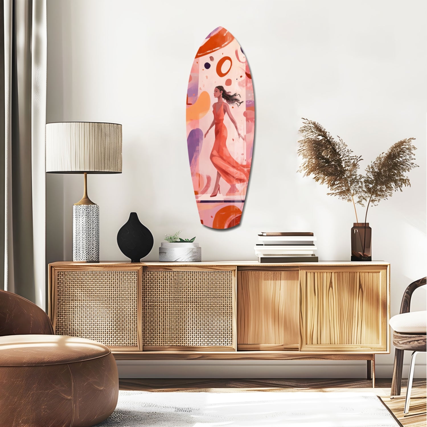 Dance Flow Glass Wall Art.