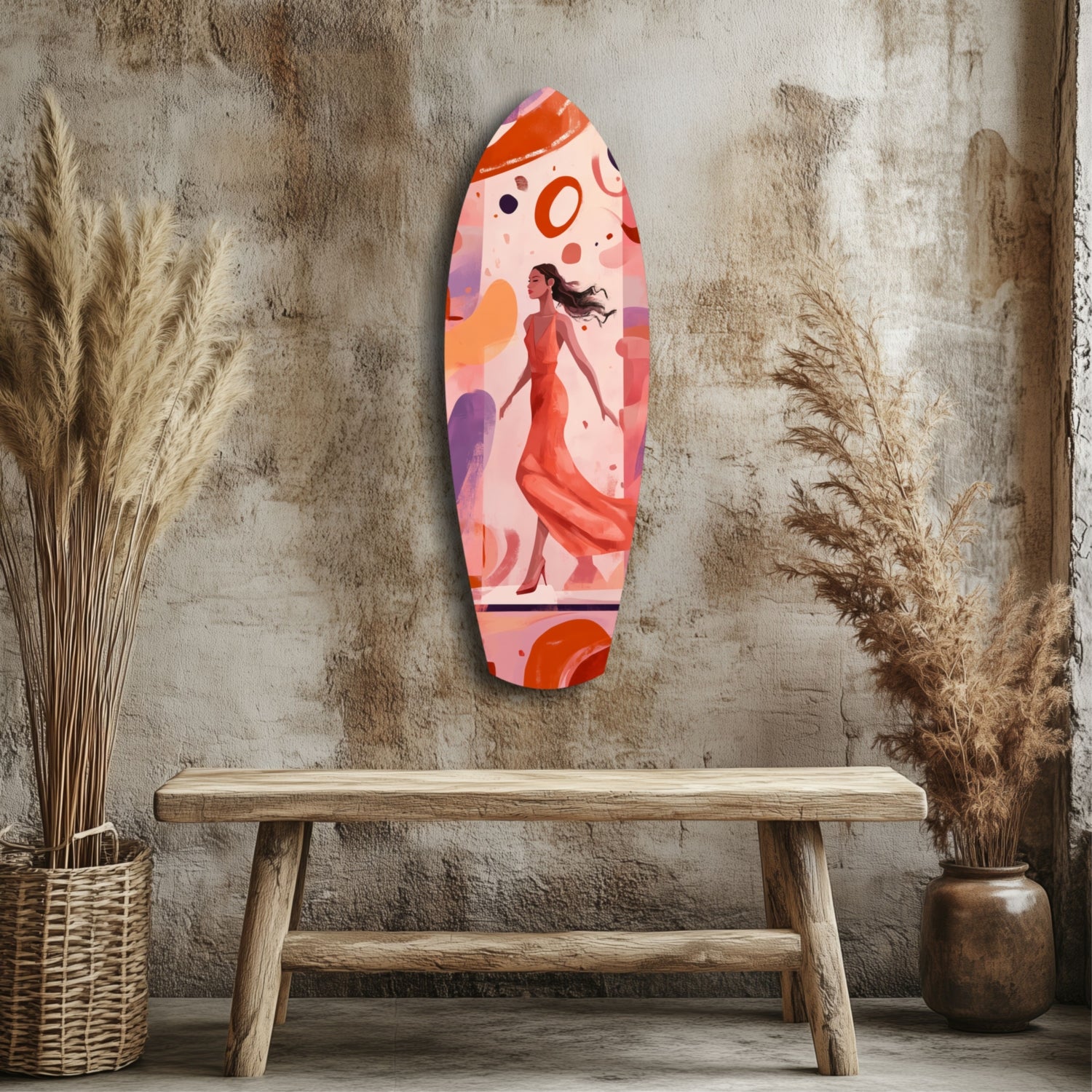 Dance Flow Glass Wall Art.