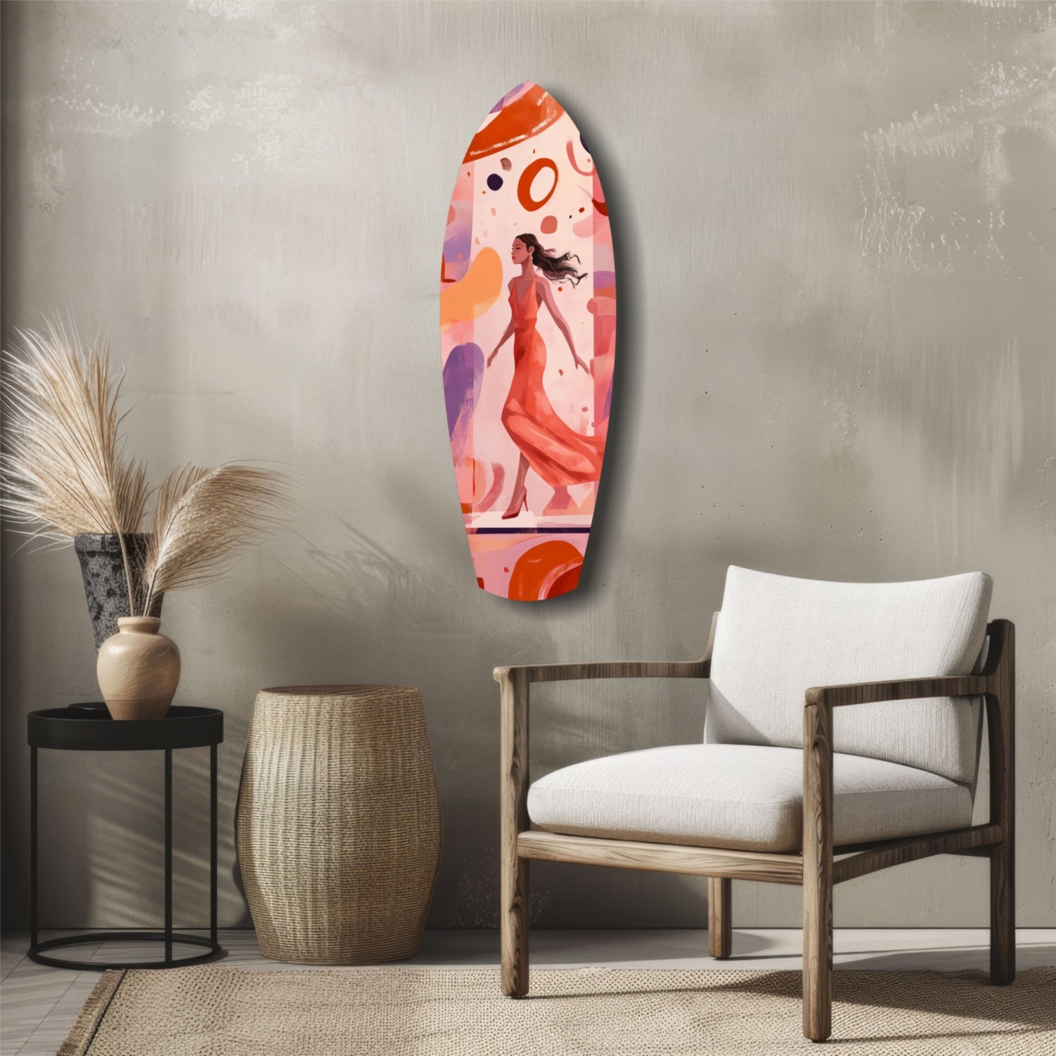 Dance Flow Glass Wall Art.