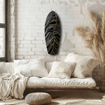 Golden Waves Glass Wall Art.