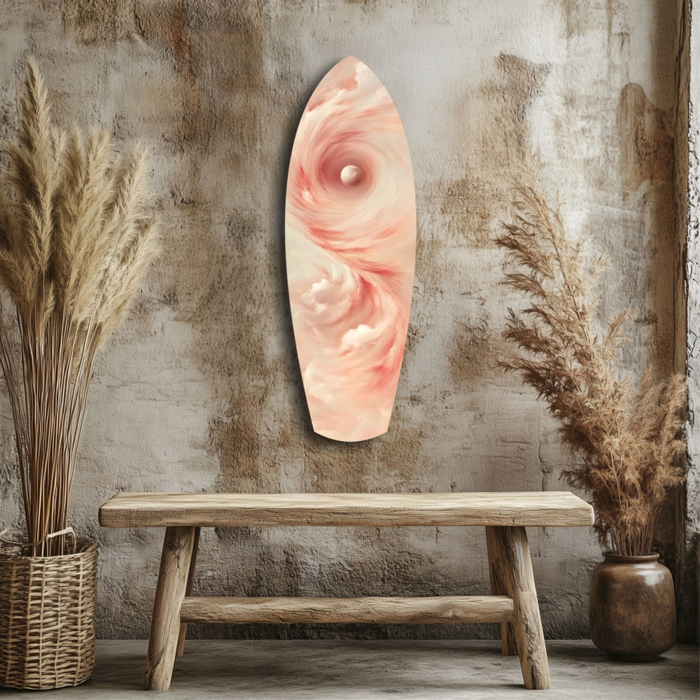 Pinky Swirl Glass Wall Art.