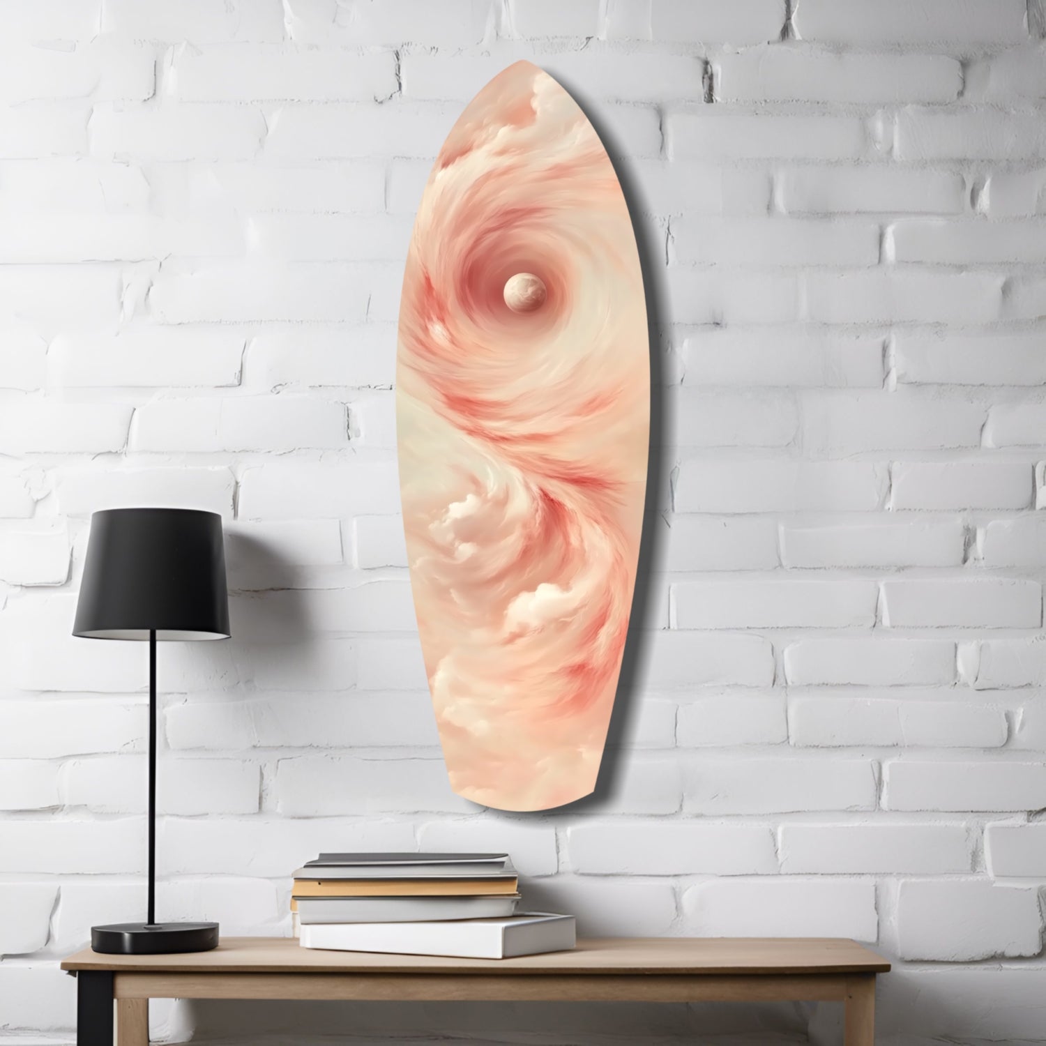 Pinky Swirl Glass Wall Art.