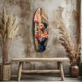 Modern City Life Glass Wall Art.