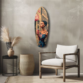 Modern City Life Glass Wall Art.