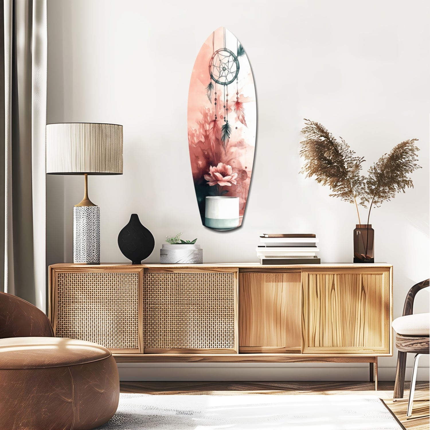 Dreamcatcher Glass Wall Art.