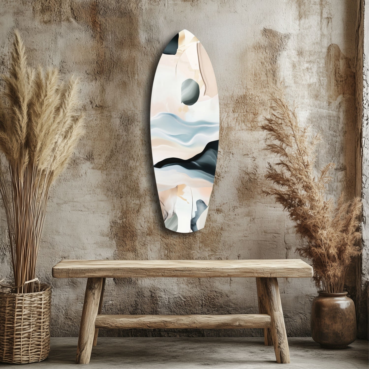 Abstract Sailing Glass Wall Art.
