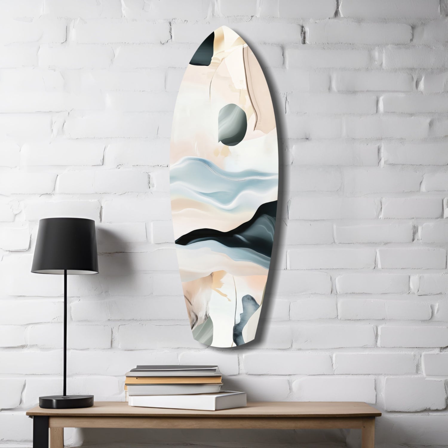 Abstract Sailing Glass Wall Art.