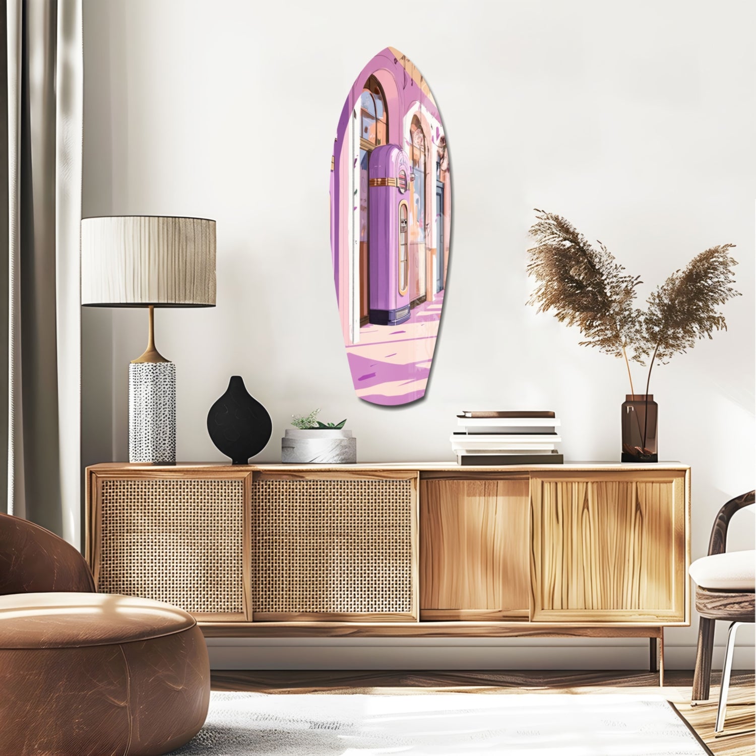 Vintage Melody Box Glass Wall Art.