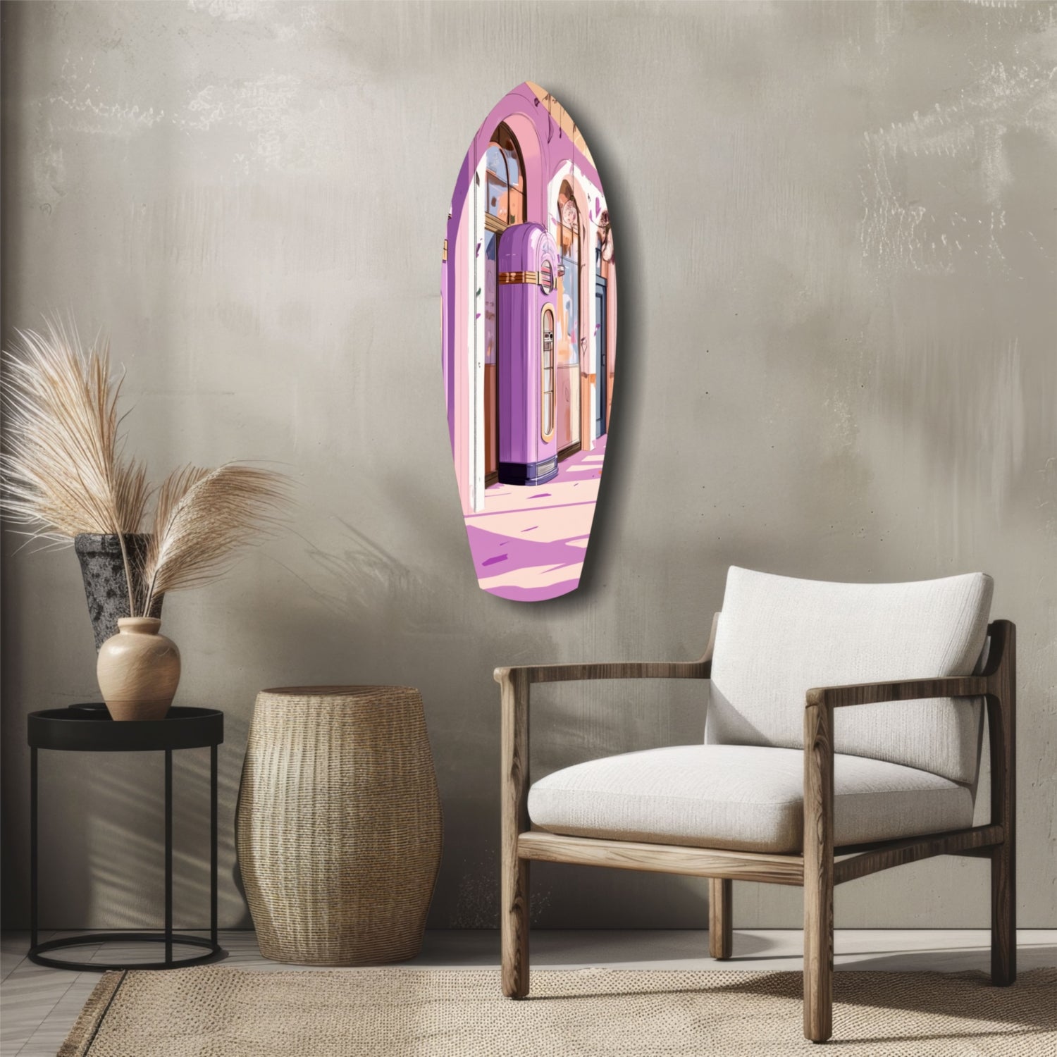 Vintage Melody Box Glass Wall Art.