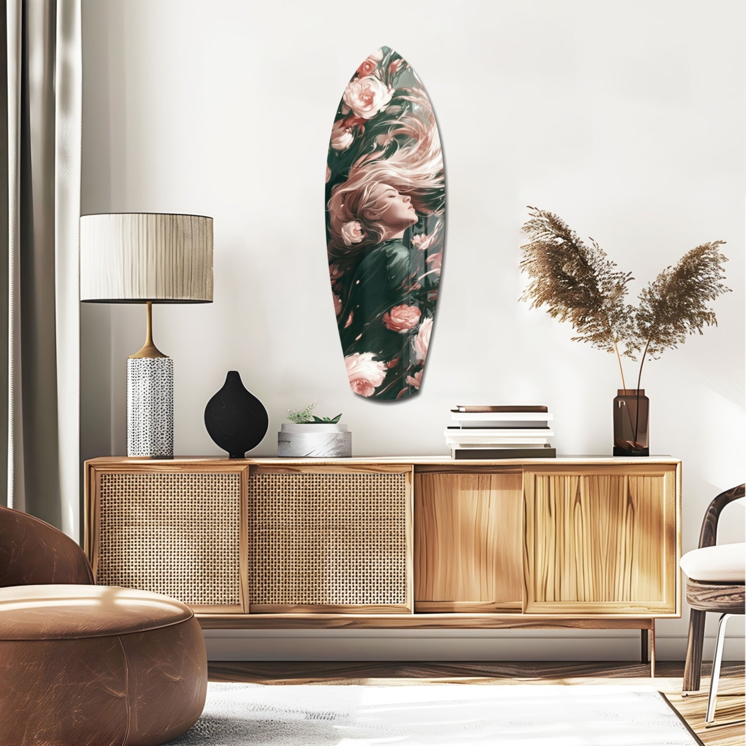 Blooming Breeze Glass Wall Art.