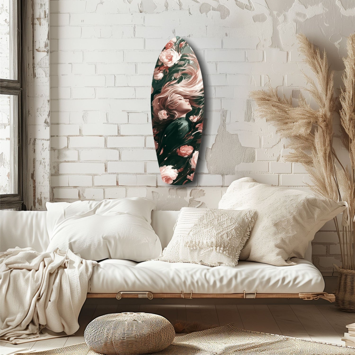 Blooming Breeze Glass Wall Art.