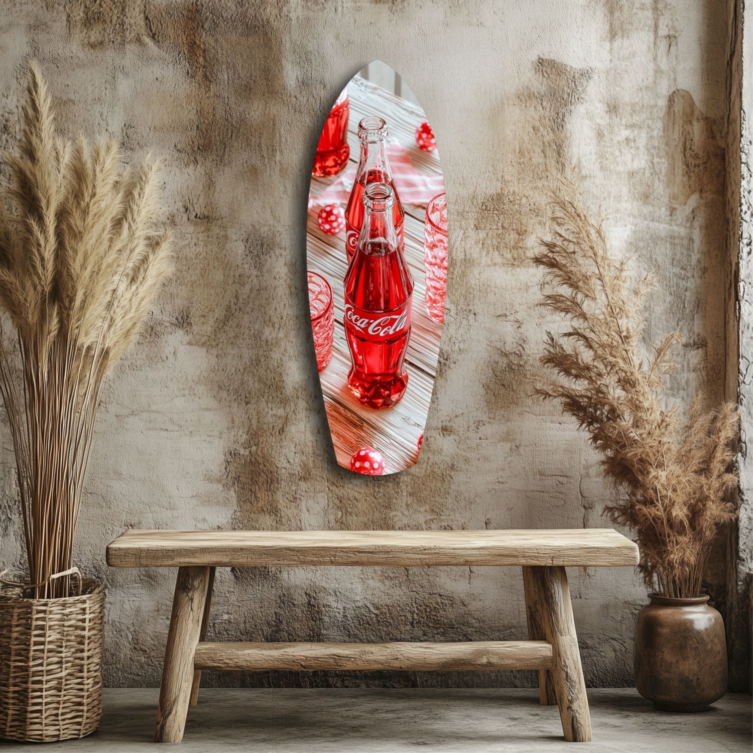 Iconic Vintage Bottle Glass Wall Art.