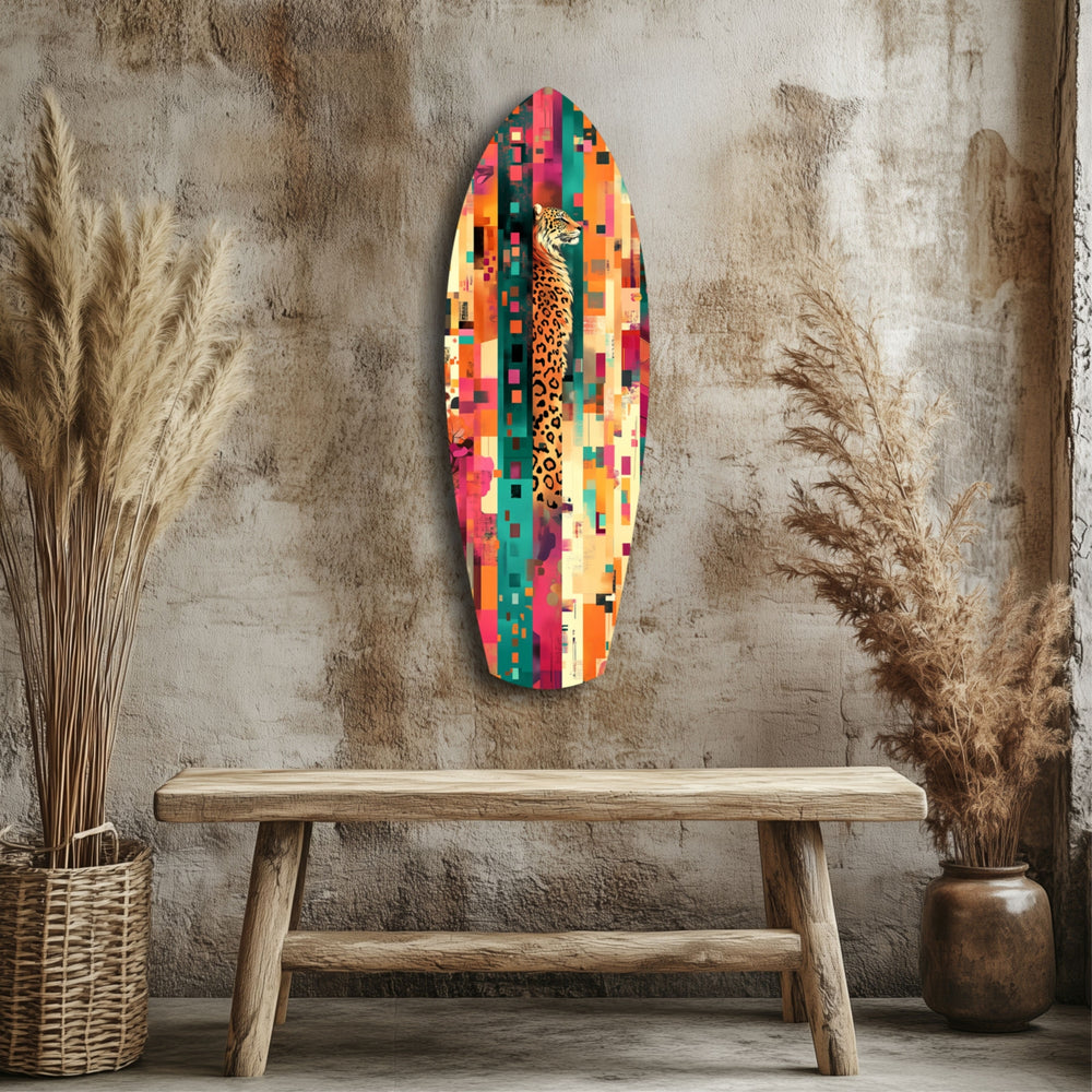 Camouflaged Tiger Glass Wall Art.
