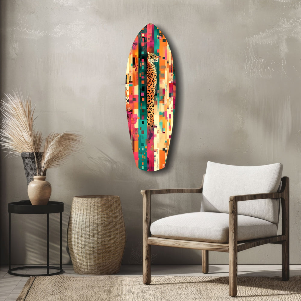 Camouflaged Tiger Glass Wall Art.