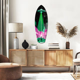 Alien Invade Glass Wall Art