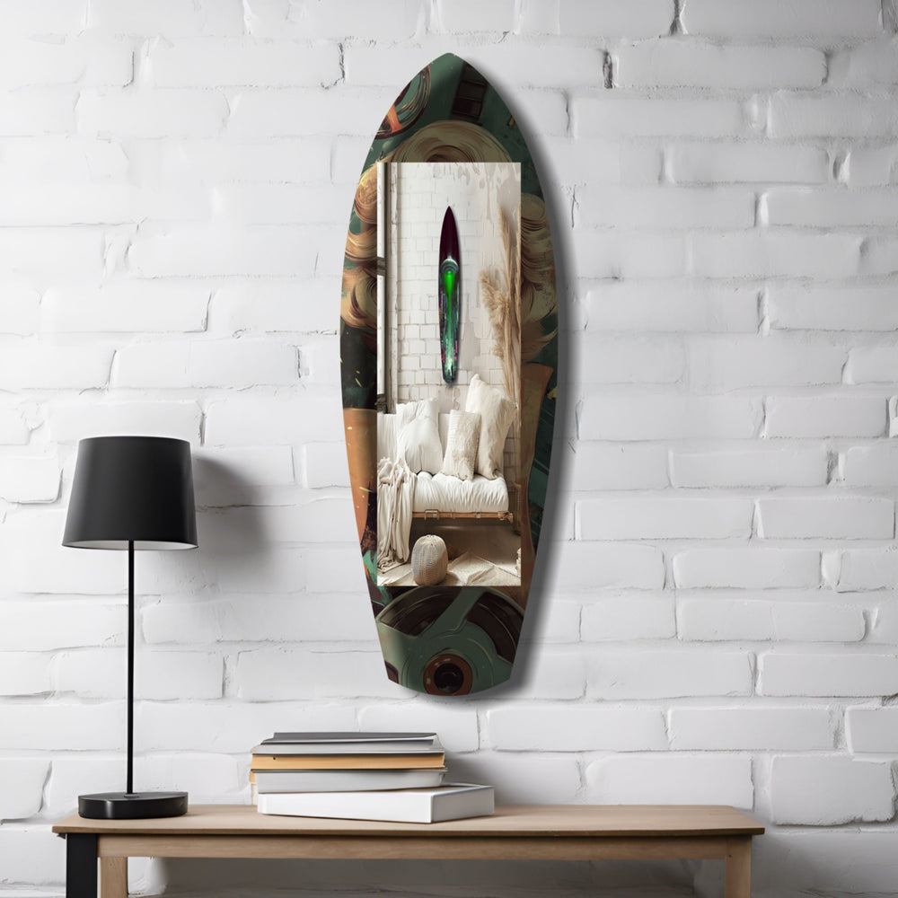 Alien Invade Glass Wall Art.