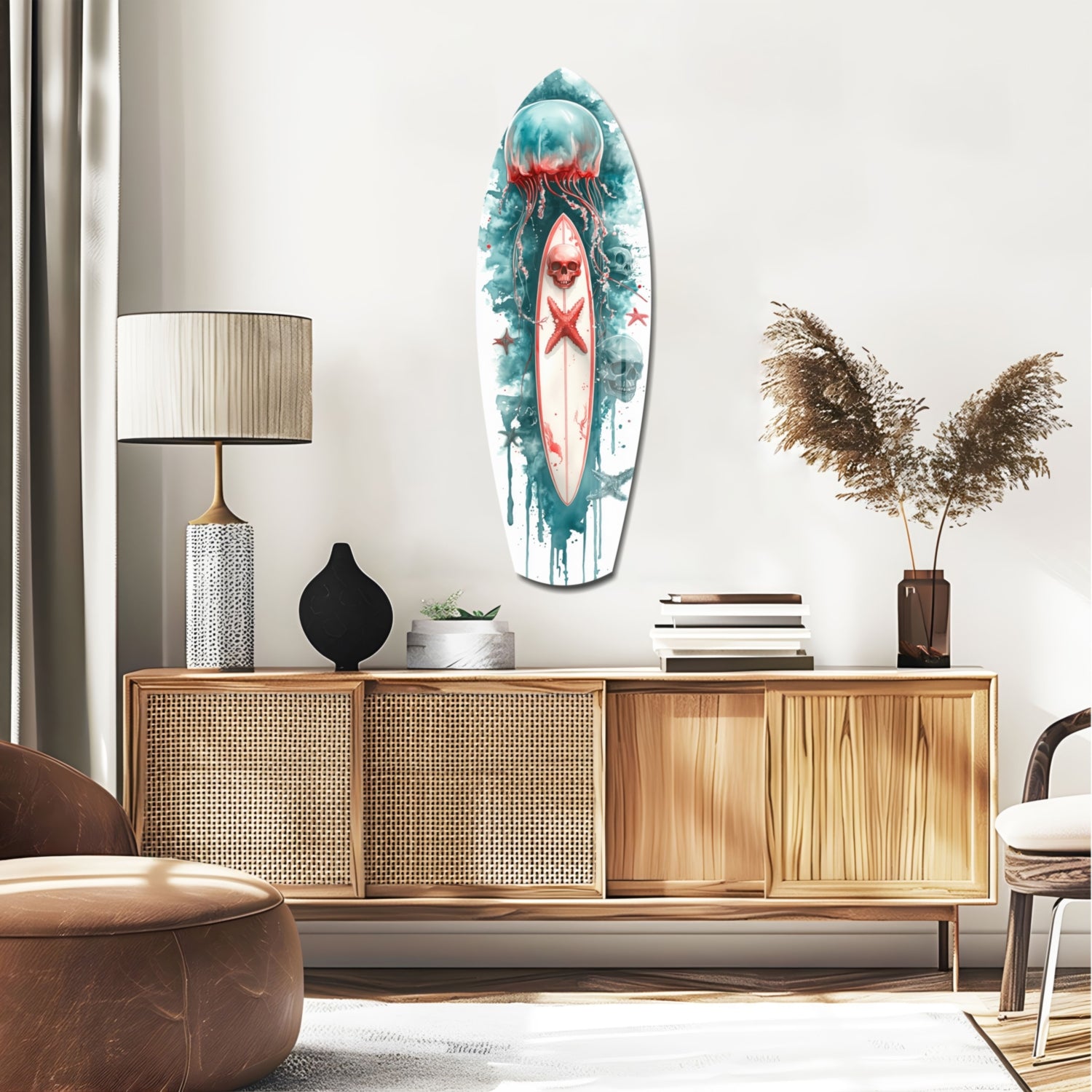 JellyFish Glass Wall Art.