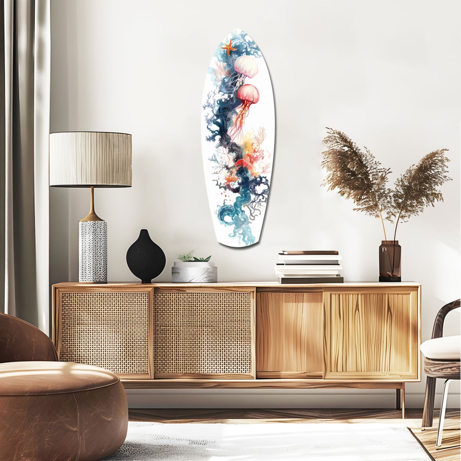 JellyFish Glass Wall Art.