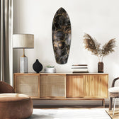 Golden Circles Glass Wall Art.
