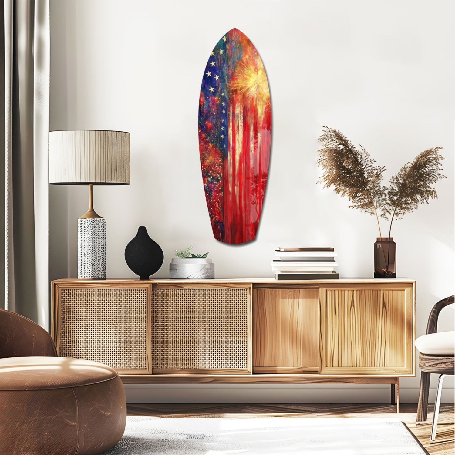 4th of July Glass Wall Art.