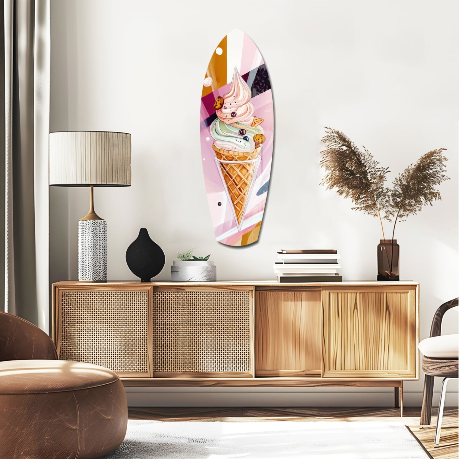 Icecream Dream Glass Wall Art.