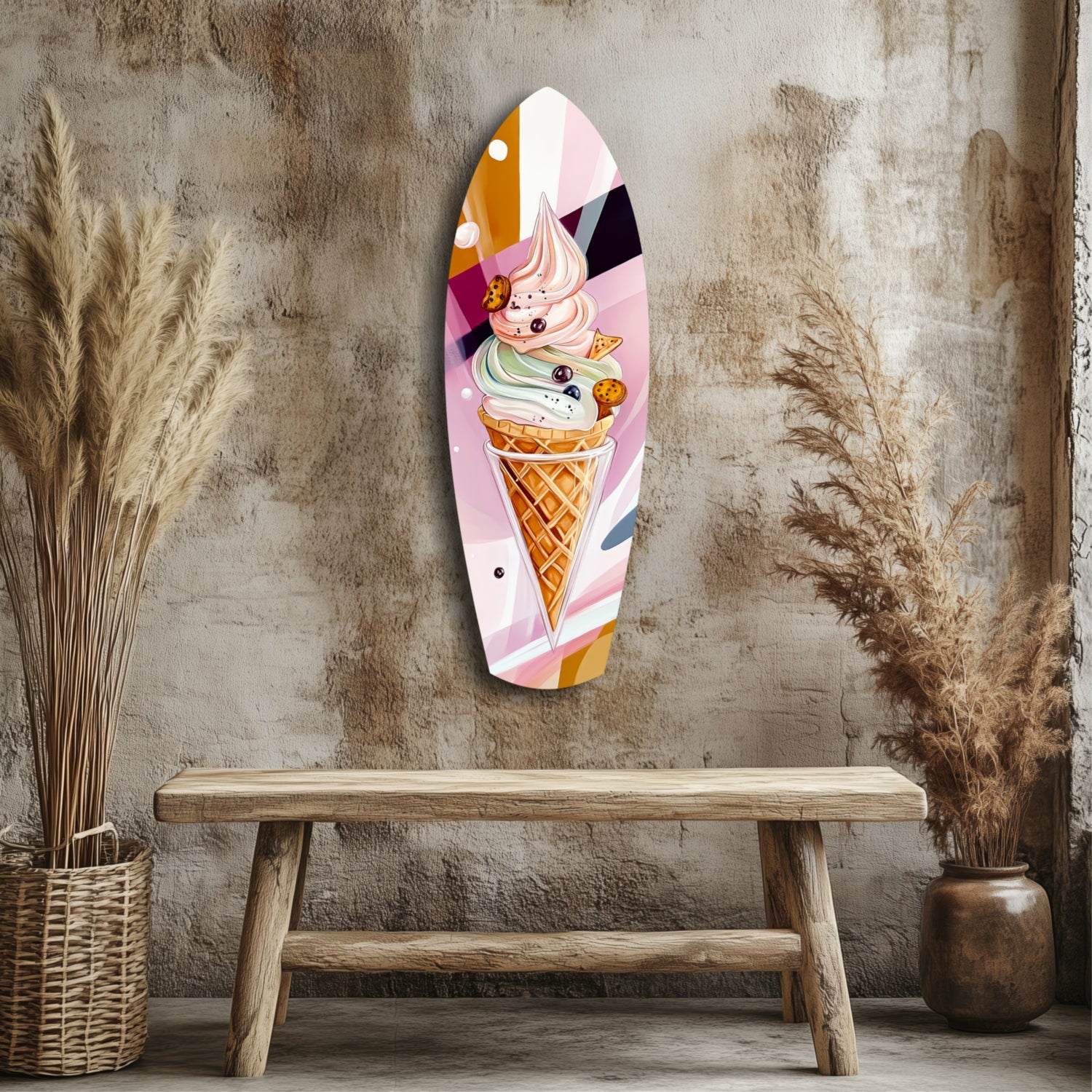 Icecream Dream Glass Wall Art.