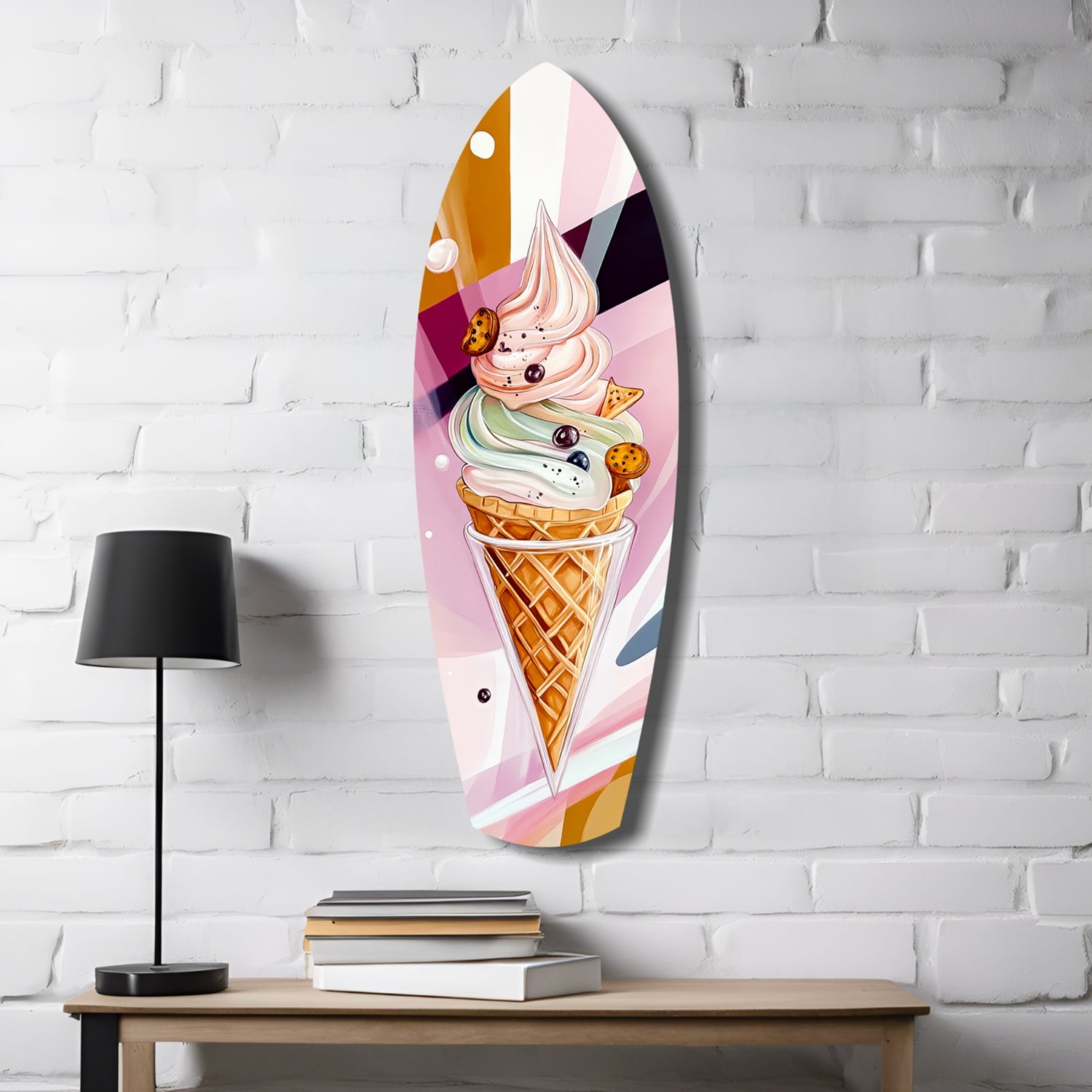 Icecream Dream Glass Wall Art.