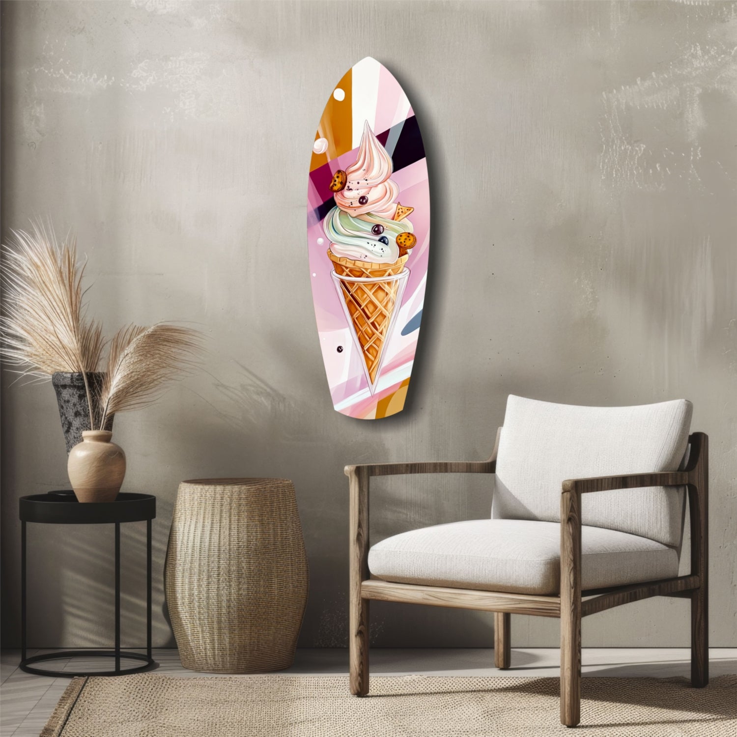 Icecream Dream Glass Wall Art.