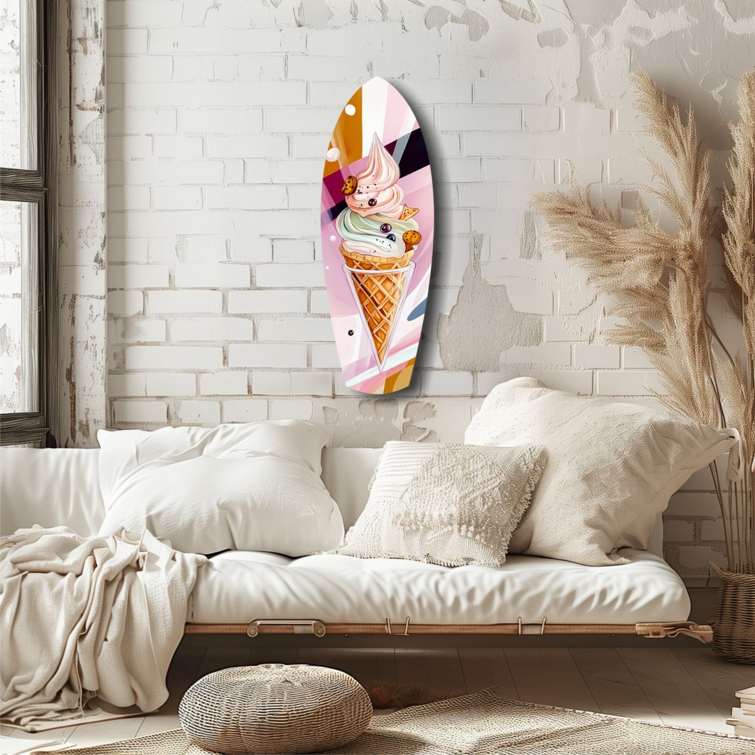 Icecream Dream Glass Wall Art.