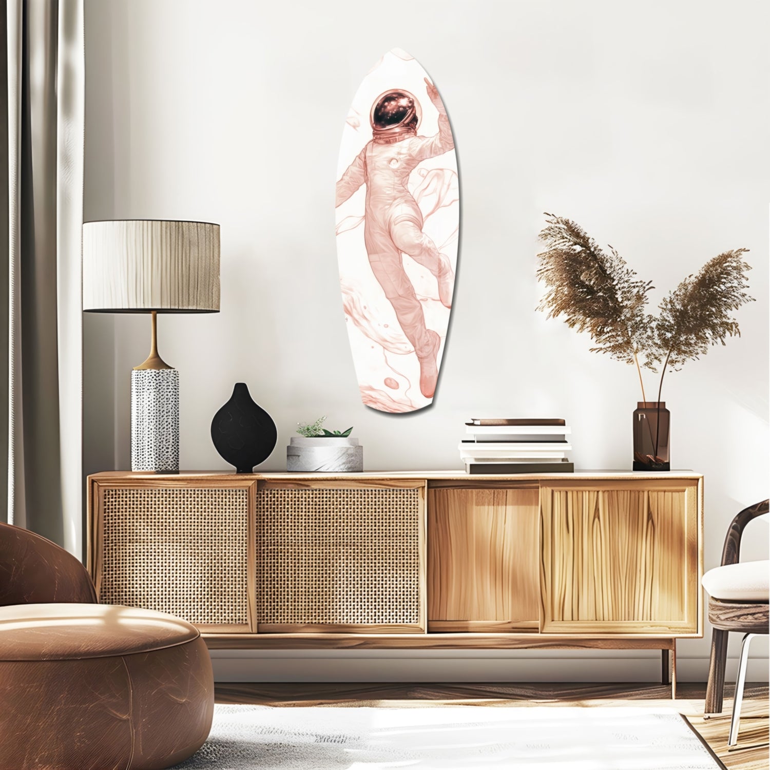 Astronaut in the Ocean Glass Wall Art.