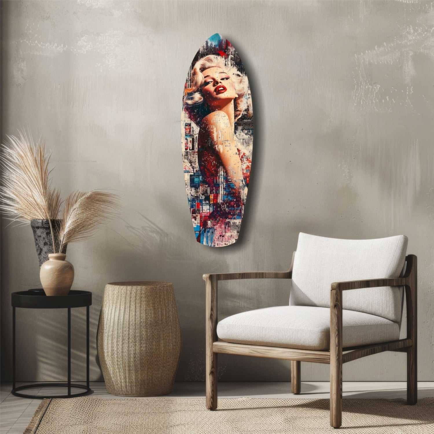 Marilyn Monroe Vintage Dreams Glass Wall Art.