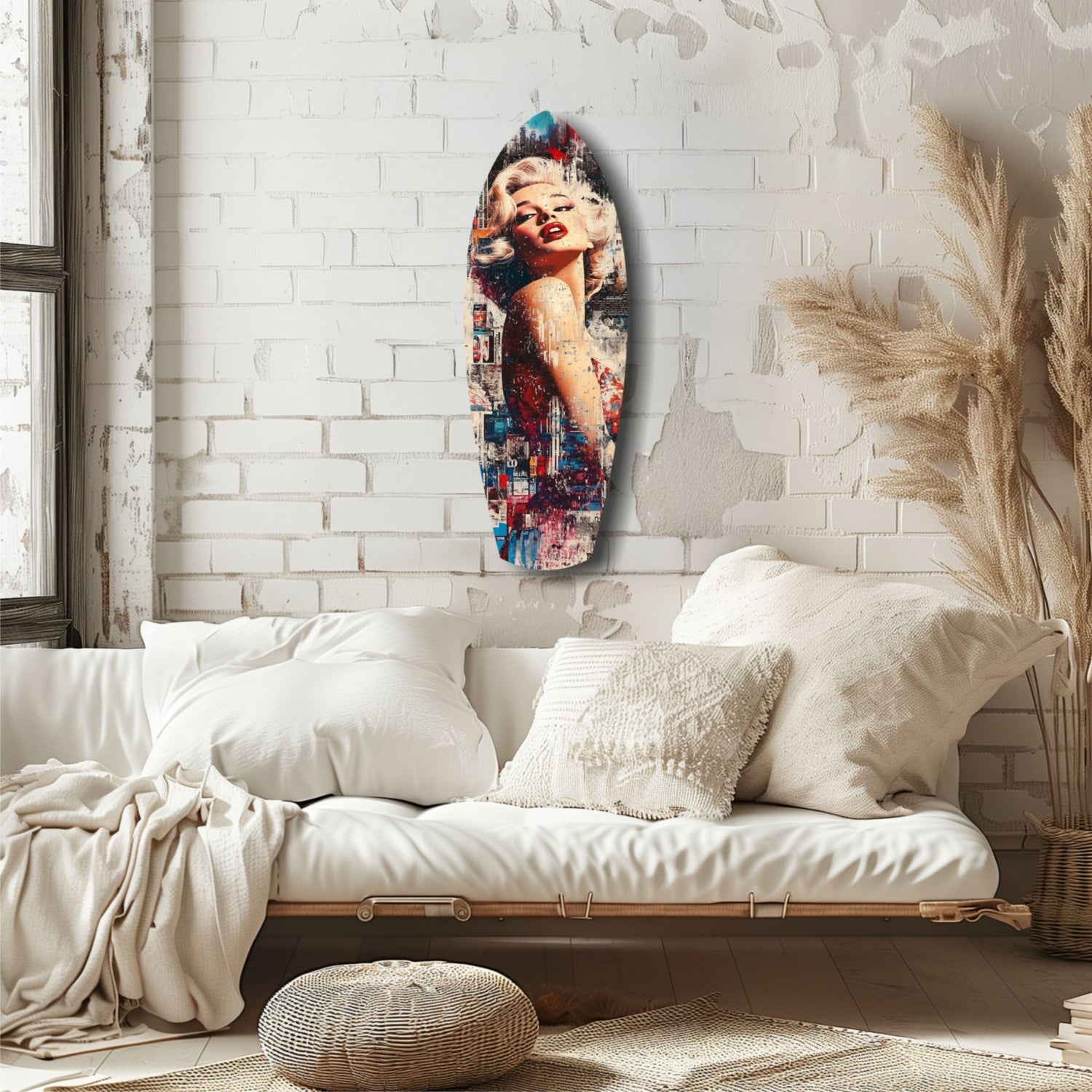Marilyn Monroe Vintage Dreams Glass Wall Art.