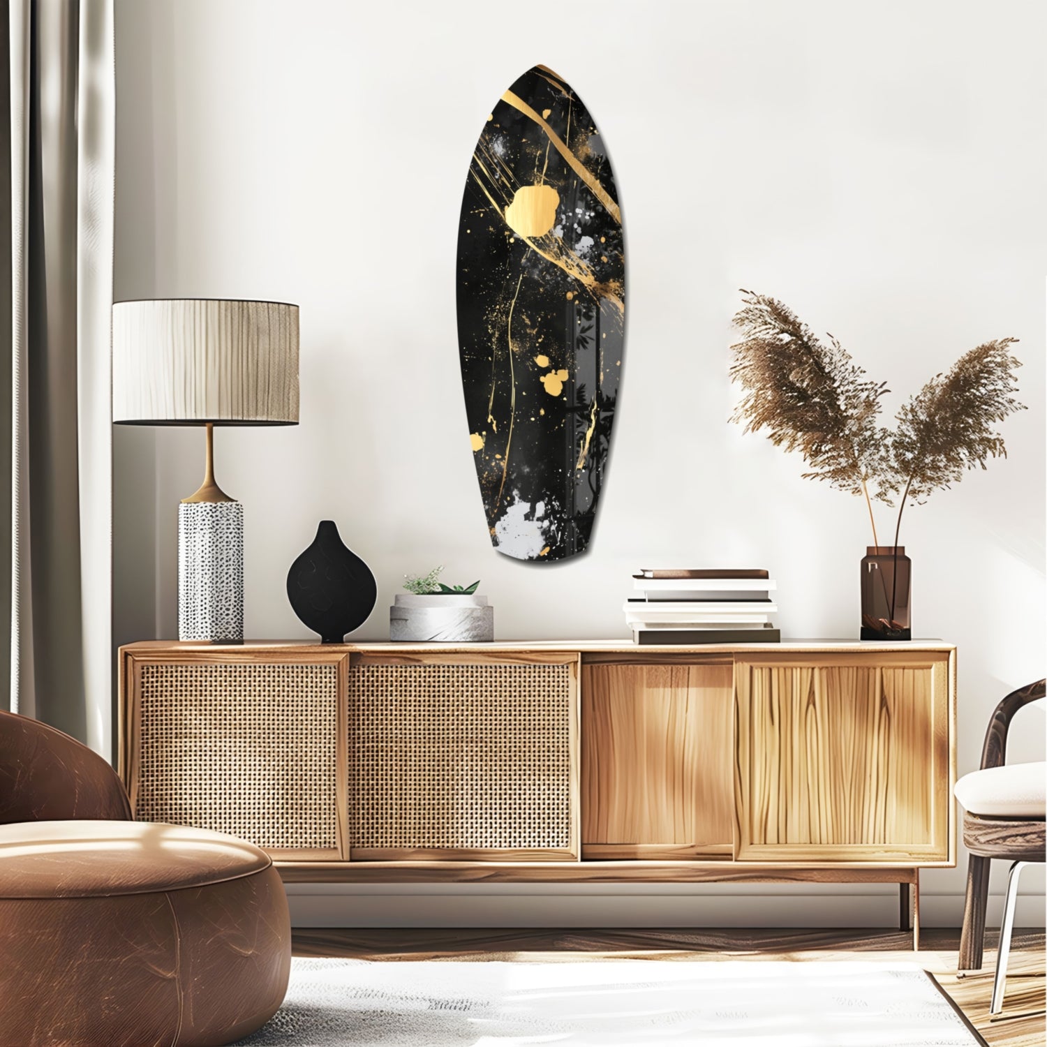 Golden Stained Glass Wall Art.