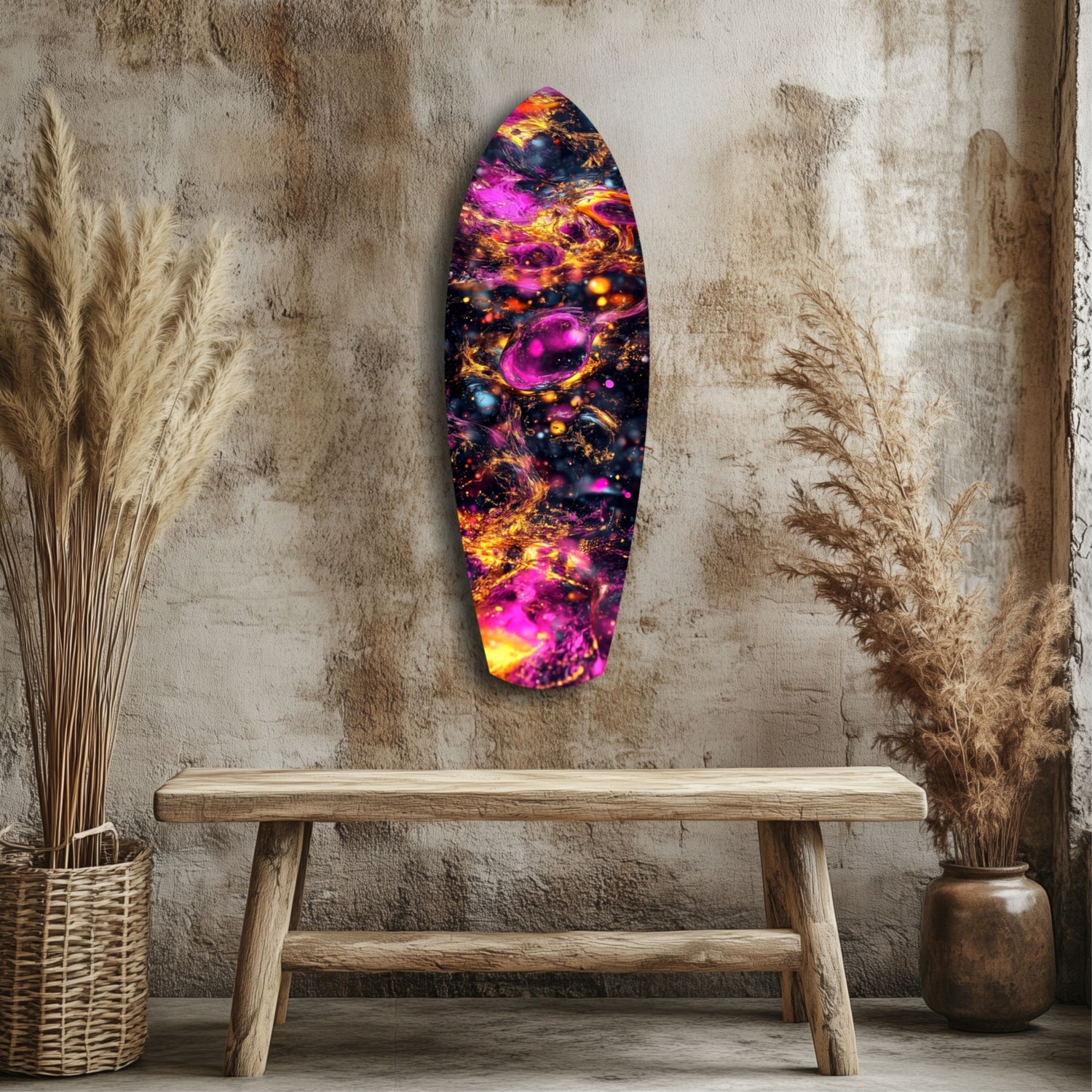 Kinetic Cosmos Glass Wall Art.
