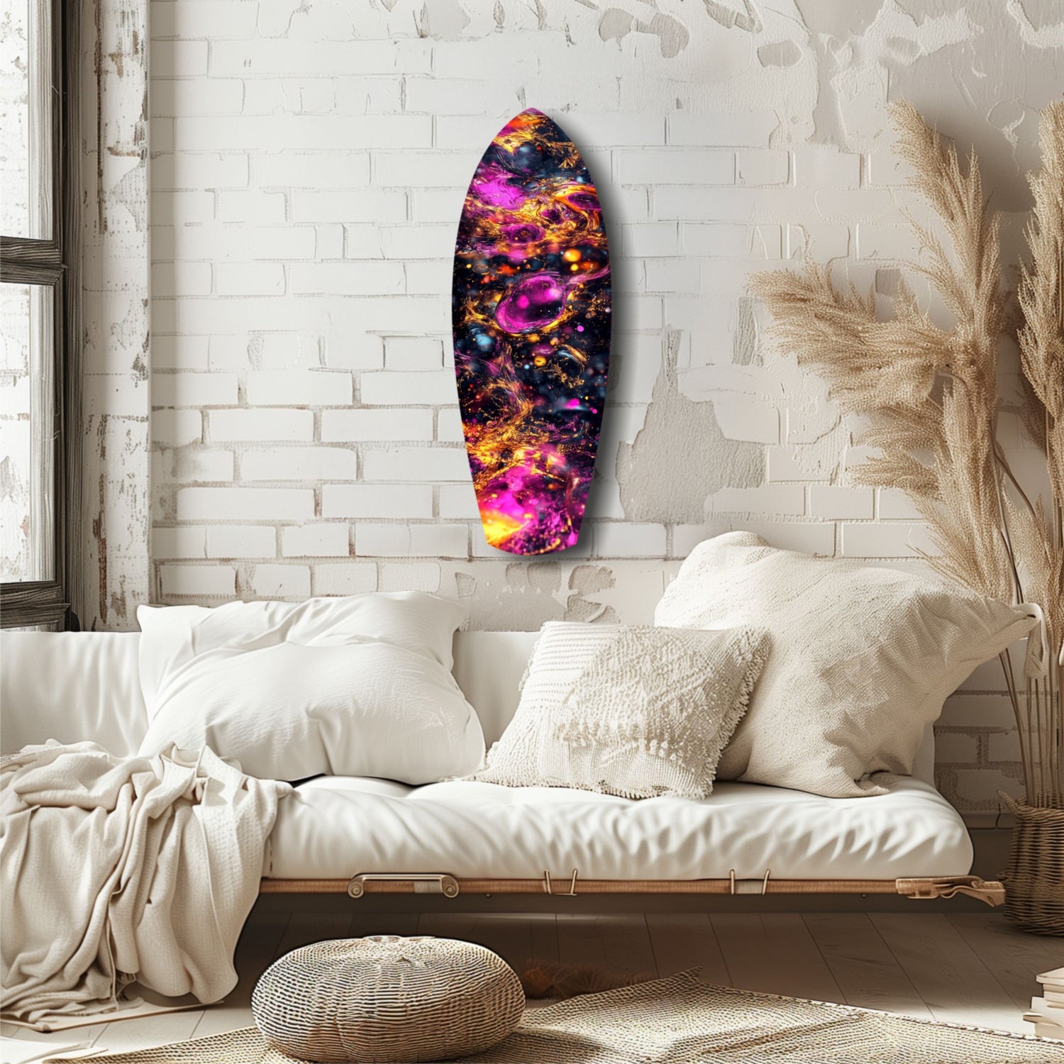 Kinetic Cosmos Glass Wall Art.