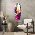 Abstract Paint Brushes Glass Wall Art.