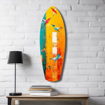 Birds in Colors Glass Wall Art.