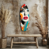 Woman in Style Glass Wall Art.