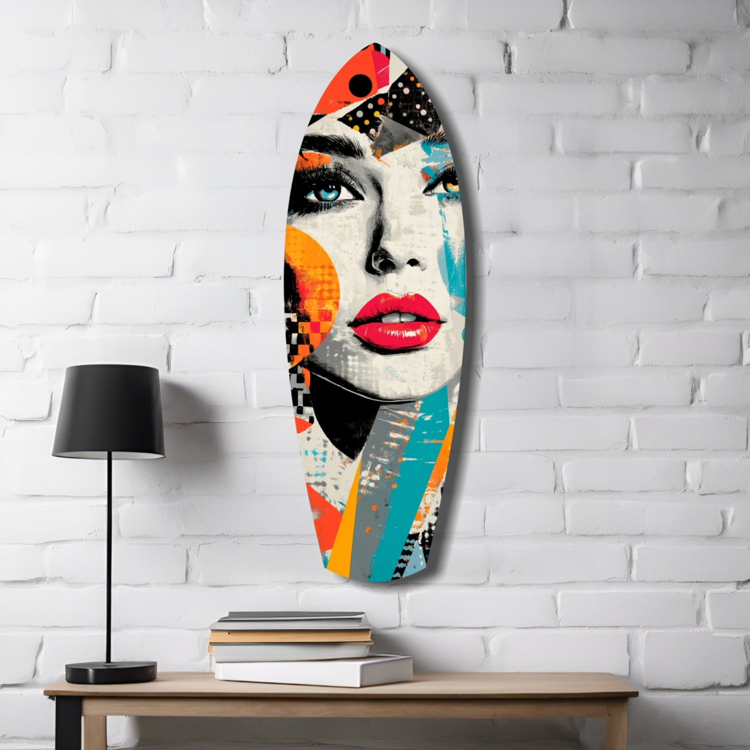 Woman in Style Glass Wall Art.