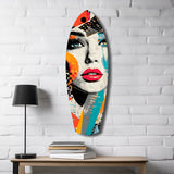 Woman in Style Glass Wall Art