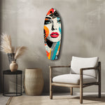 Woman in Style Glass Wall Art.