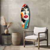 Woman in Style Glass Wall Art.