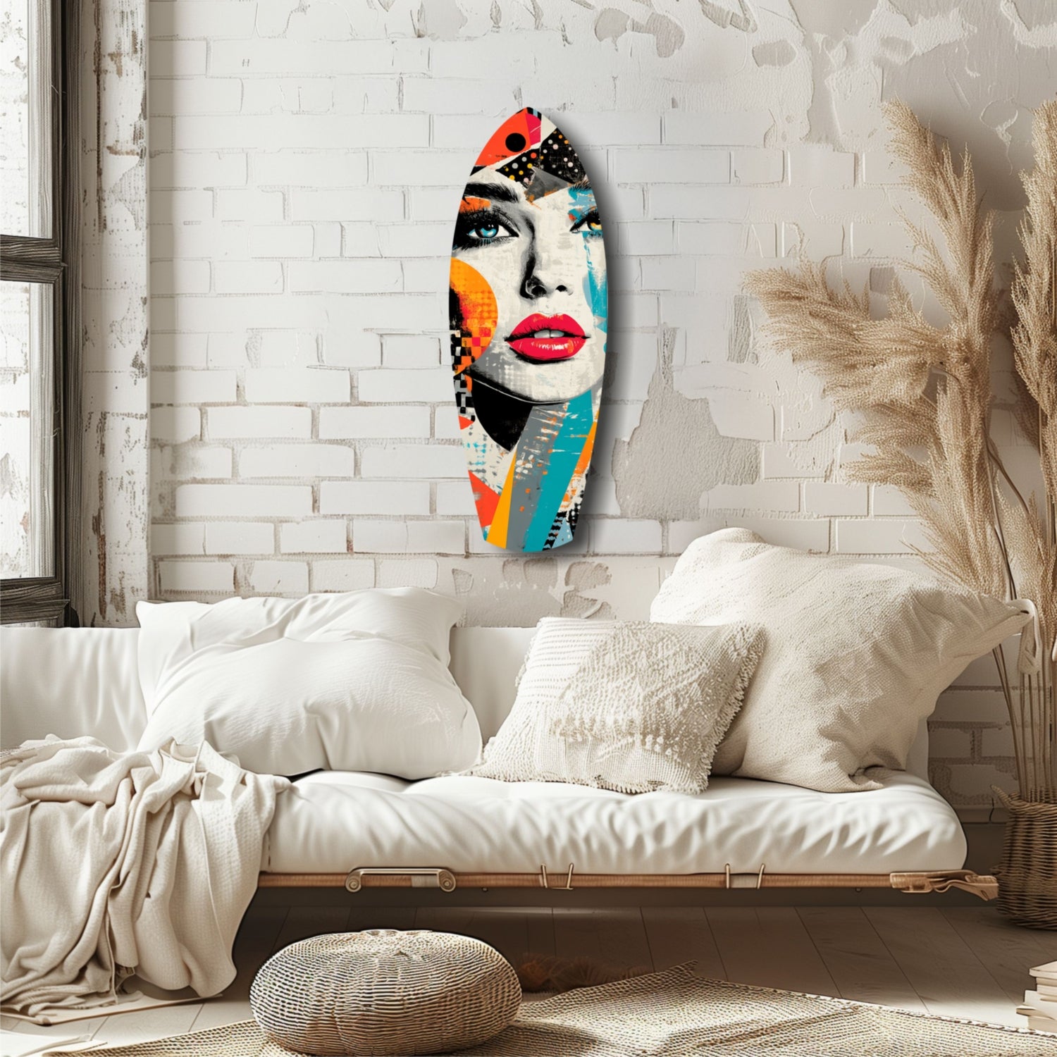 Woman in Style Glass Wall Art.