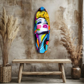 Vintage Woman Glass Wall Art.
