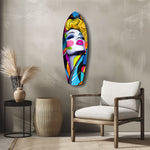 Vintage Woman Glass Wall Art.